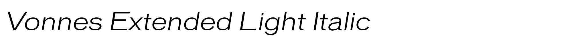 Vonnes Extended Light Italic image